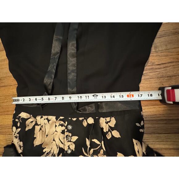 Y2K Robbie Bee Black/Gold Dress w/Stain Ribbon- Size 12 - Picture 12 of 13